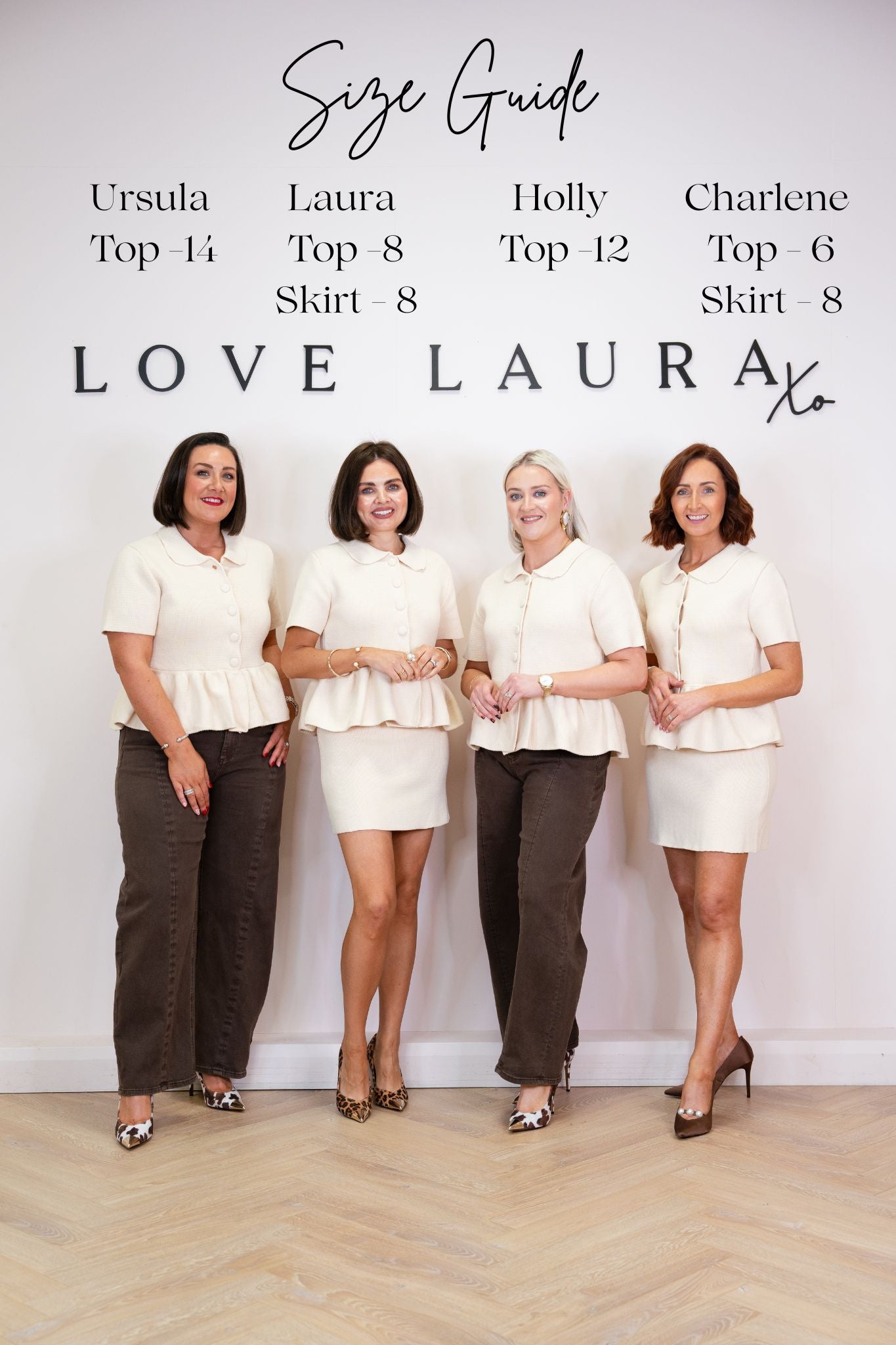 Love Laura Knit Skirt In Cream