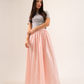 Elsa Pleated Maxi Skirt In Pink