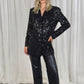 Caitlyn Sequin Blazer In Black