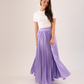 Leah Pleated Maxi Skirt In Lilac