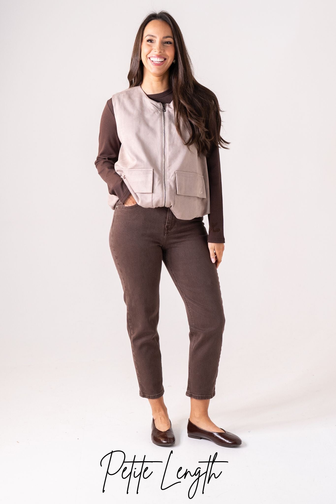 Love Laura Mom Jeans In Chocolate