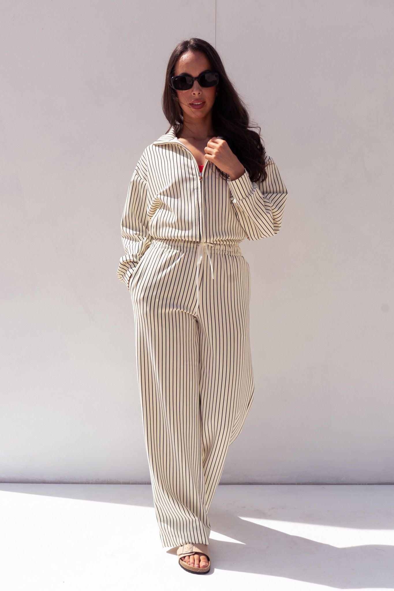 Love Laura Luxe Trousers In Pinstripe
