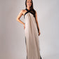 Alana Two Tone Maxi Dress In Neutral Mix