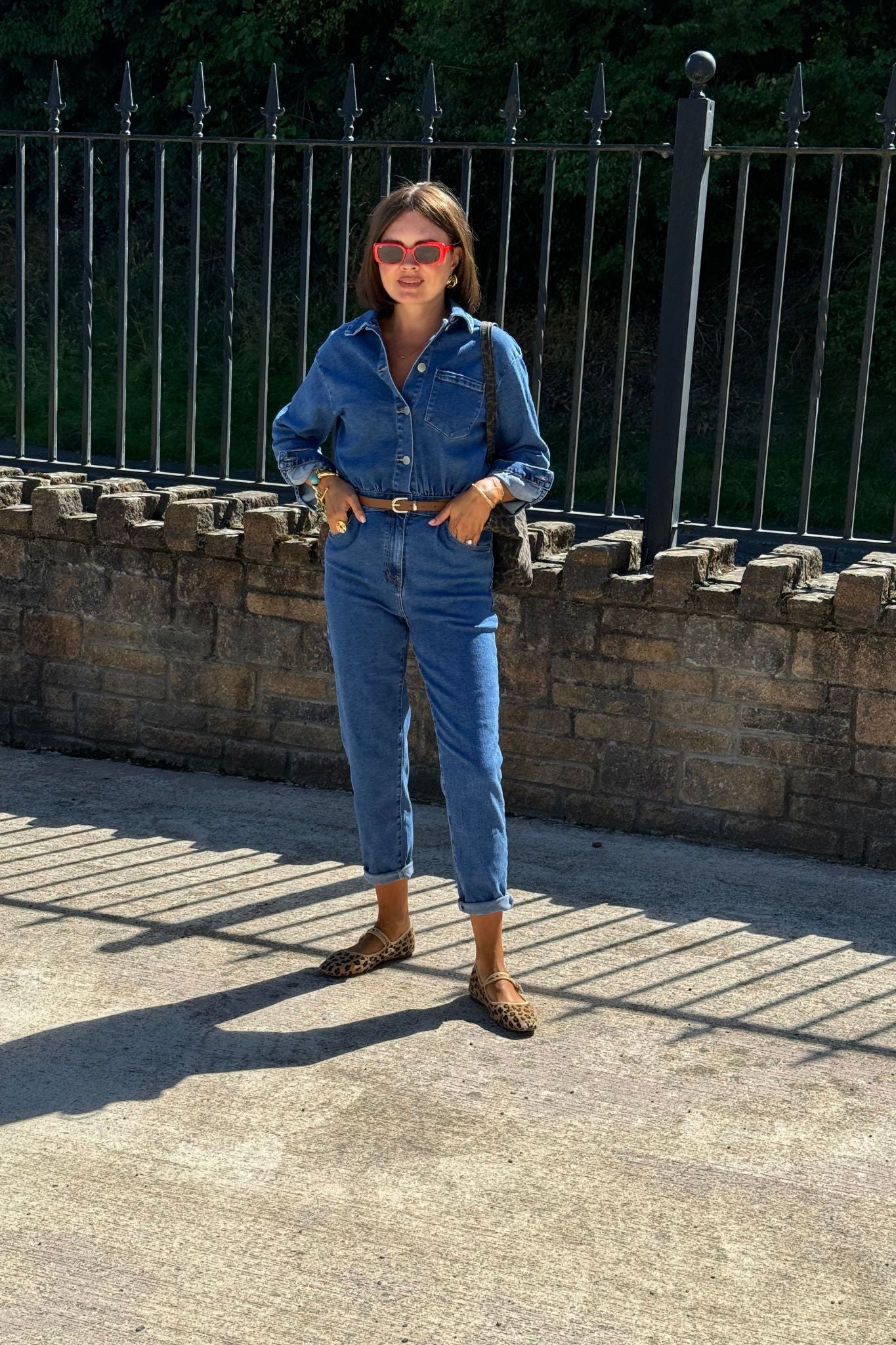 Lynne Denim Jumpsuit In Mid Wash