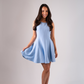 Erica Seamed Dress In Light Blue
