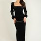 Love Laura Velvet Dress In Black