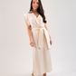 Kayla Tie Waist Dress In Neutral