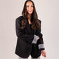 Willow Lace Cuff Blazer In Black