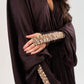 Kayla Batwing Detail Dress In Dark Chocolate