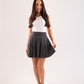 Elsa Pleated Skirt In Grey