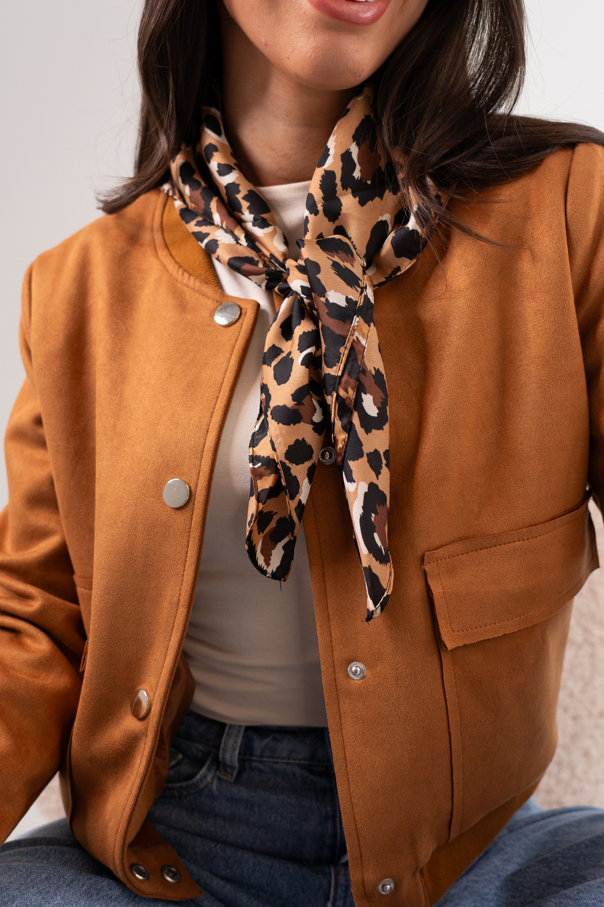 Polly Neck Scarf In Leopard Print