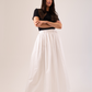 Elsa Pleated Maxi Skirt In White