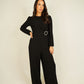 Eva Belted Jumpsuit In Black