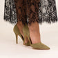 Lauren Faux Suede Cut Out Heel In Pistachio