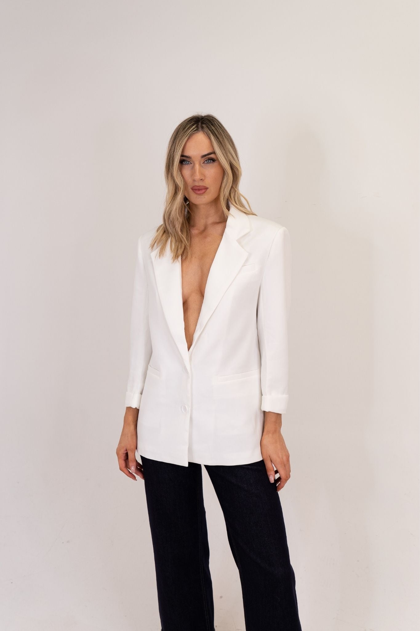 Millie Blazer In White