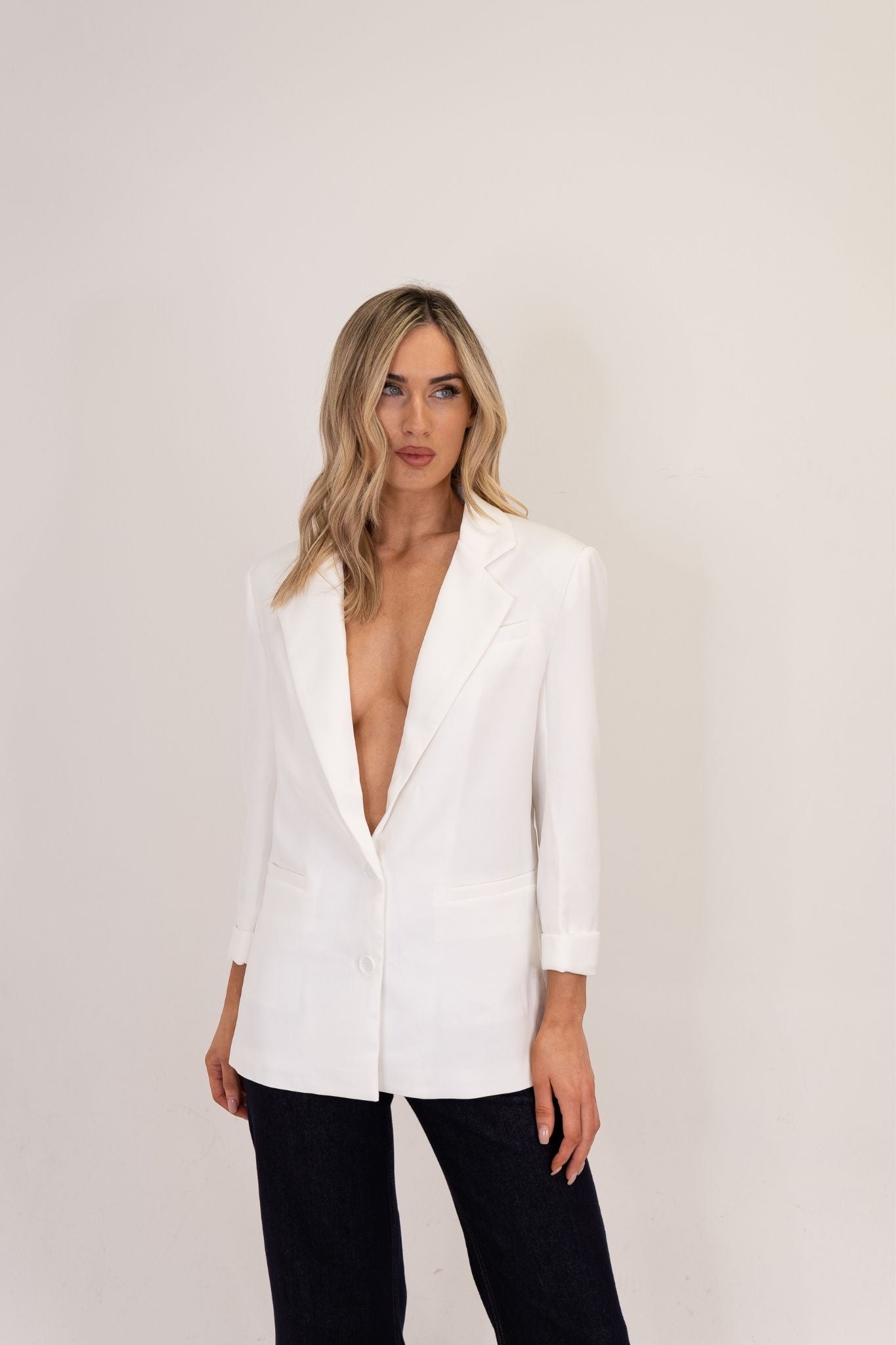 Millie Blazer In White