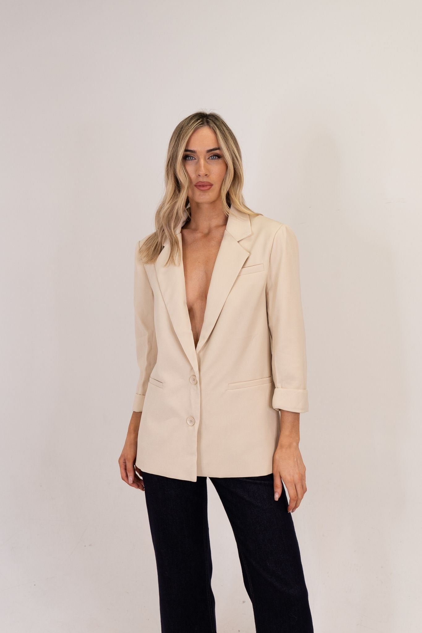 Millie Blazer In Neutral