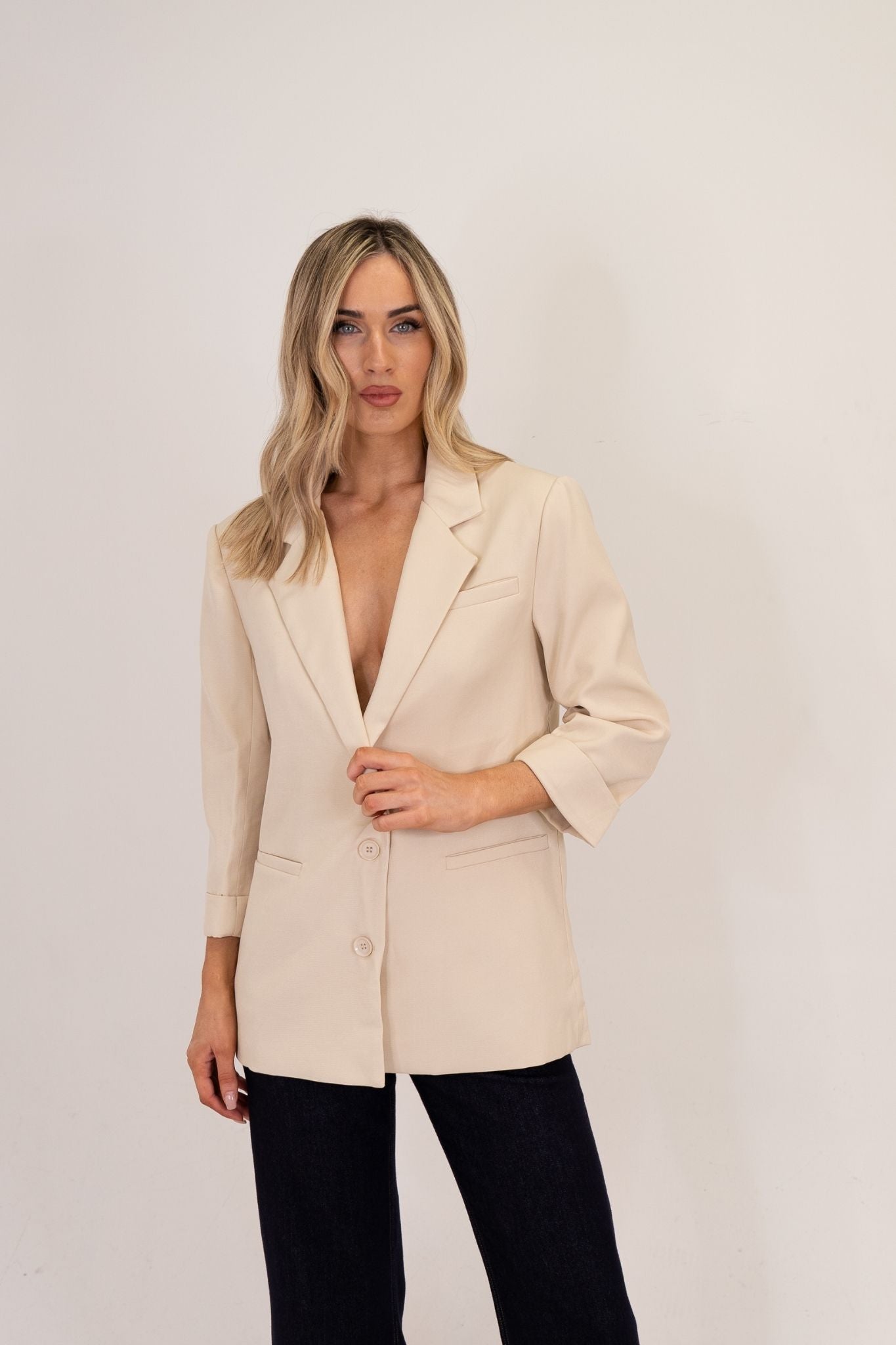 Millie Blazer In Neutral