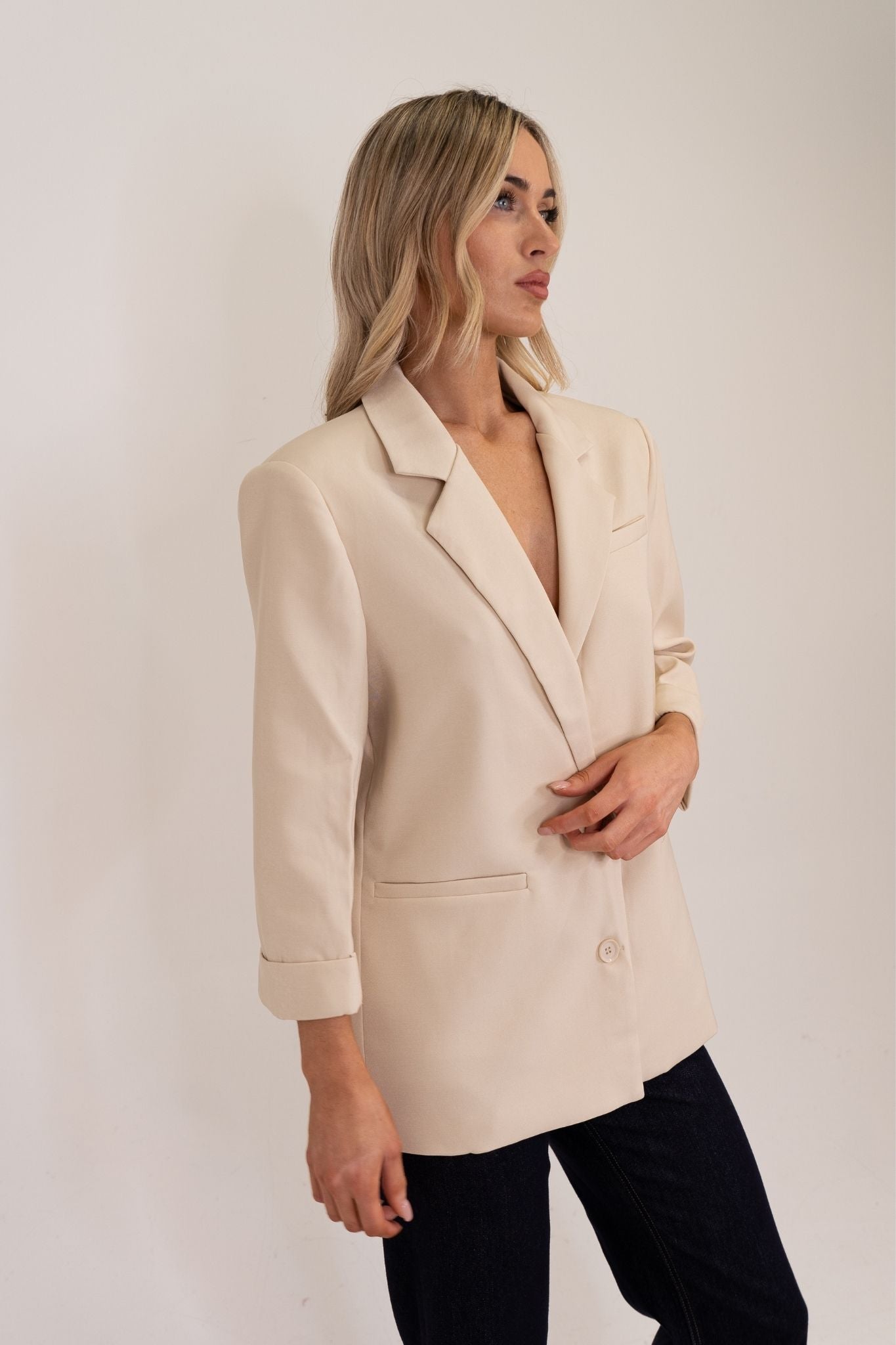 Millie Blazer In Neutral