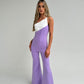 Faye One Shoulder Jumpsuit In Lilac Mix