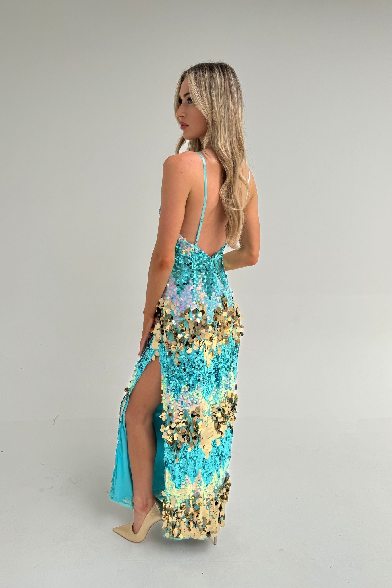 Holly Embellished Maxi Dress In Multi