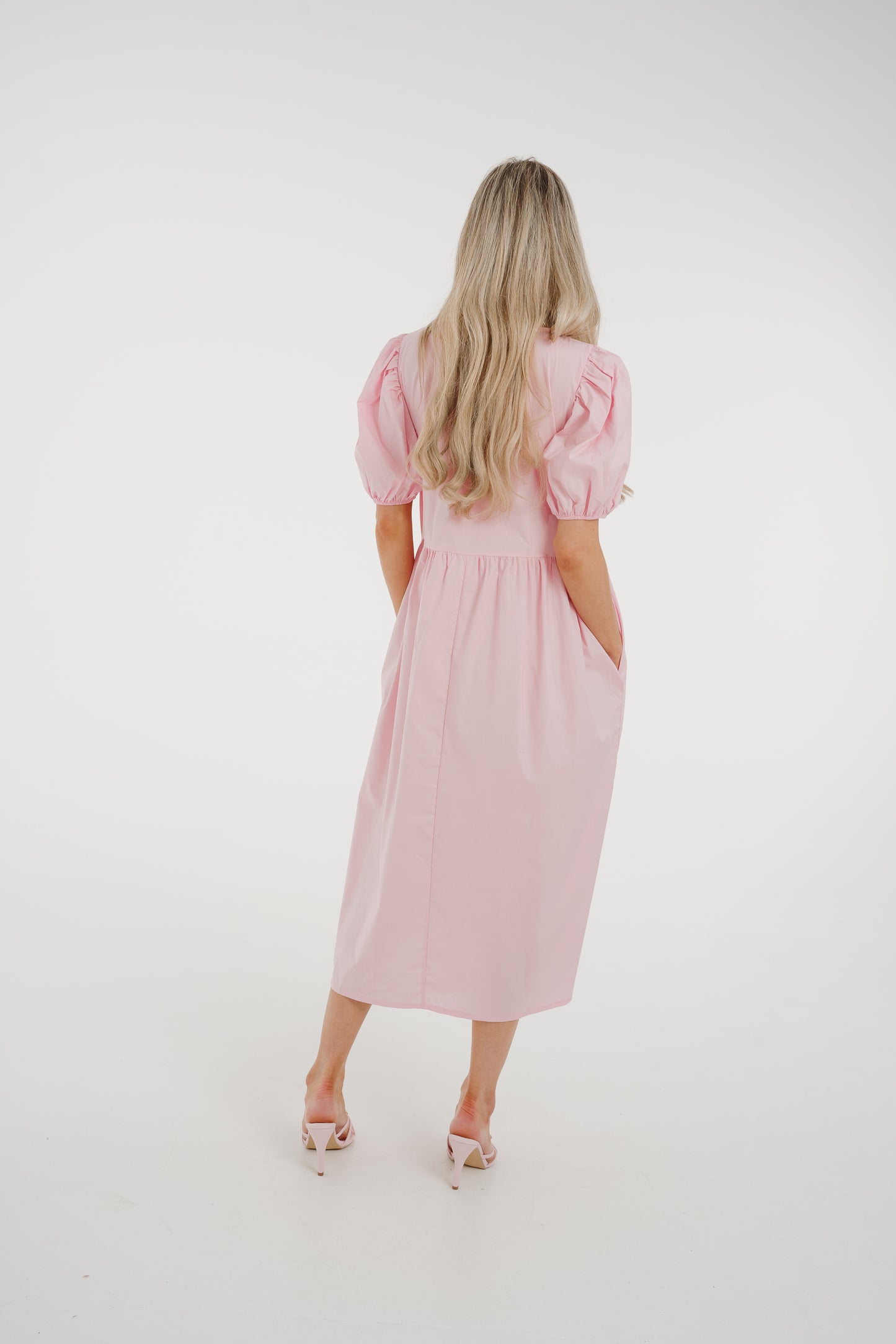 Poppy Bow Front Dress In Pink