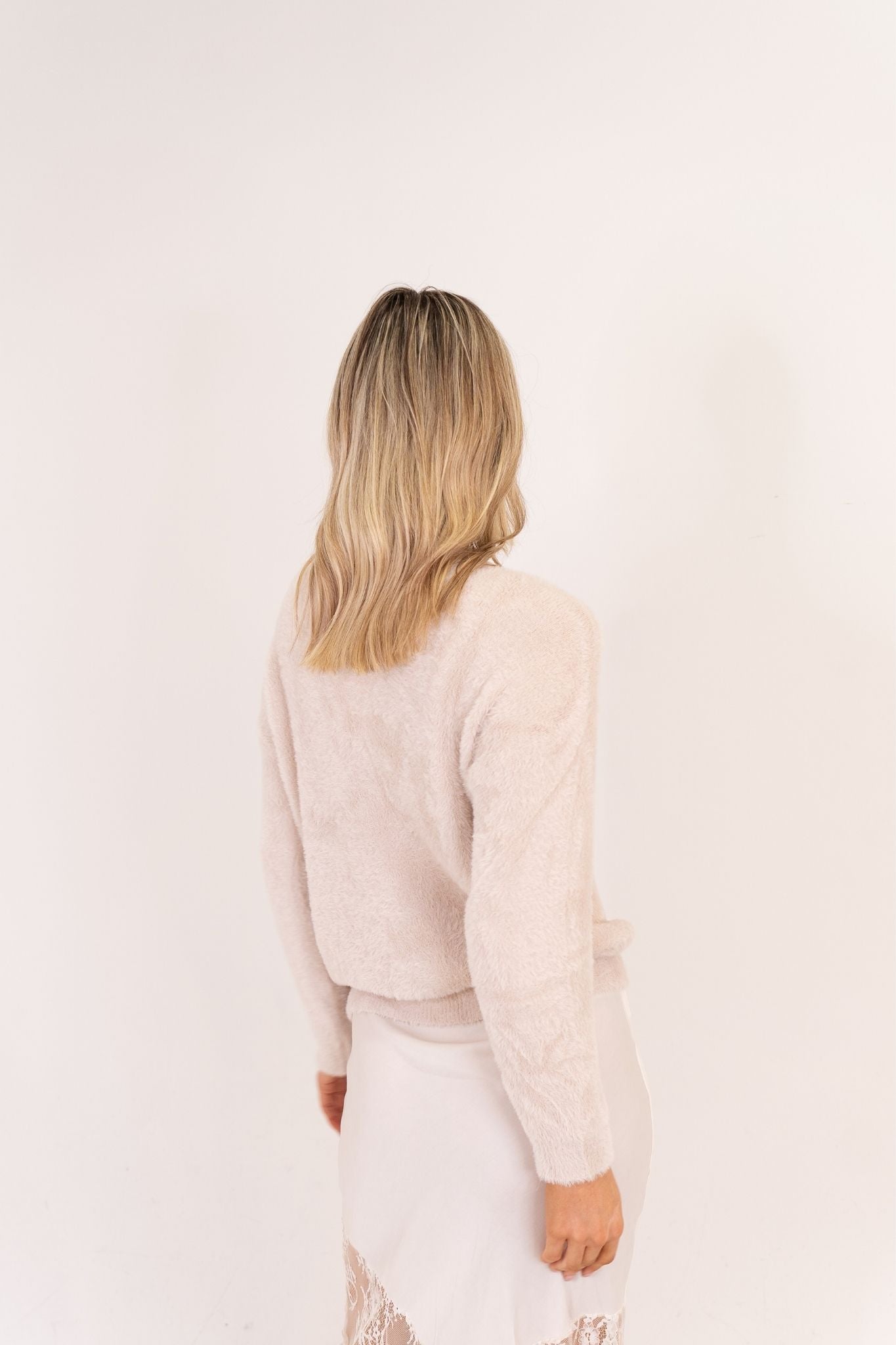 Leah Textured Jumper In Neutral