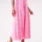 Love Laura Crochet Maxi Dress In Pink