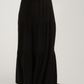Erica Tiered Maxi Skirt In Black