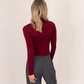 Erica Turtleneck Top In Bordeaux