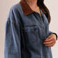Elsa Contrast Collar Shirt In Denim