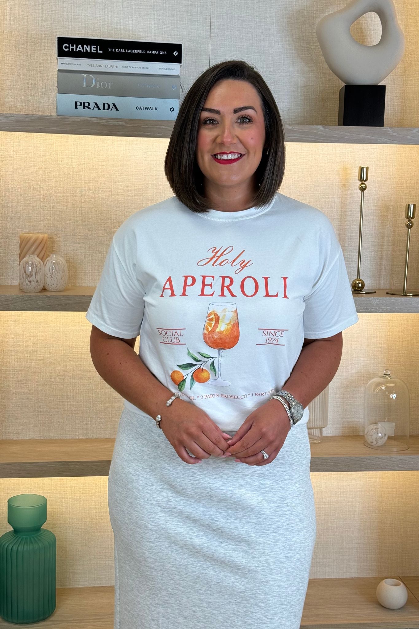 Melanie Holy Aperoli T-Shirt In White