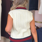 Holly Sleeveless Knit Top In Cream