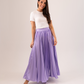 Leah Pleated Maxi Skirt In Lilac