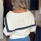 Holly Statement Collar Jacket In Cream