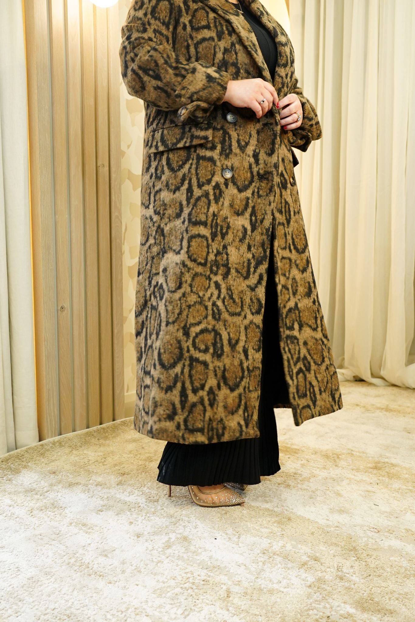 Love Laura Coat In Leopard