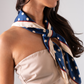 Polly Polka Dot Neck Scarf In Navy