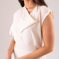 Kayla Layered Cowl Dress In Cream