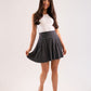 Elsa Pleated Skirt In Grey