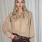 Flynn Chiffon Floral Blouse In Neutral