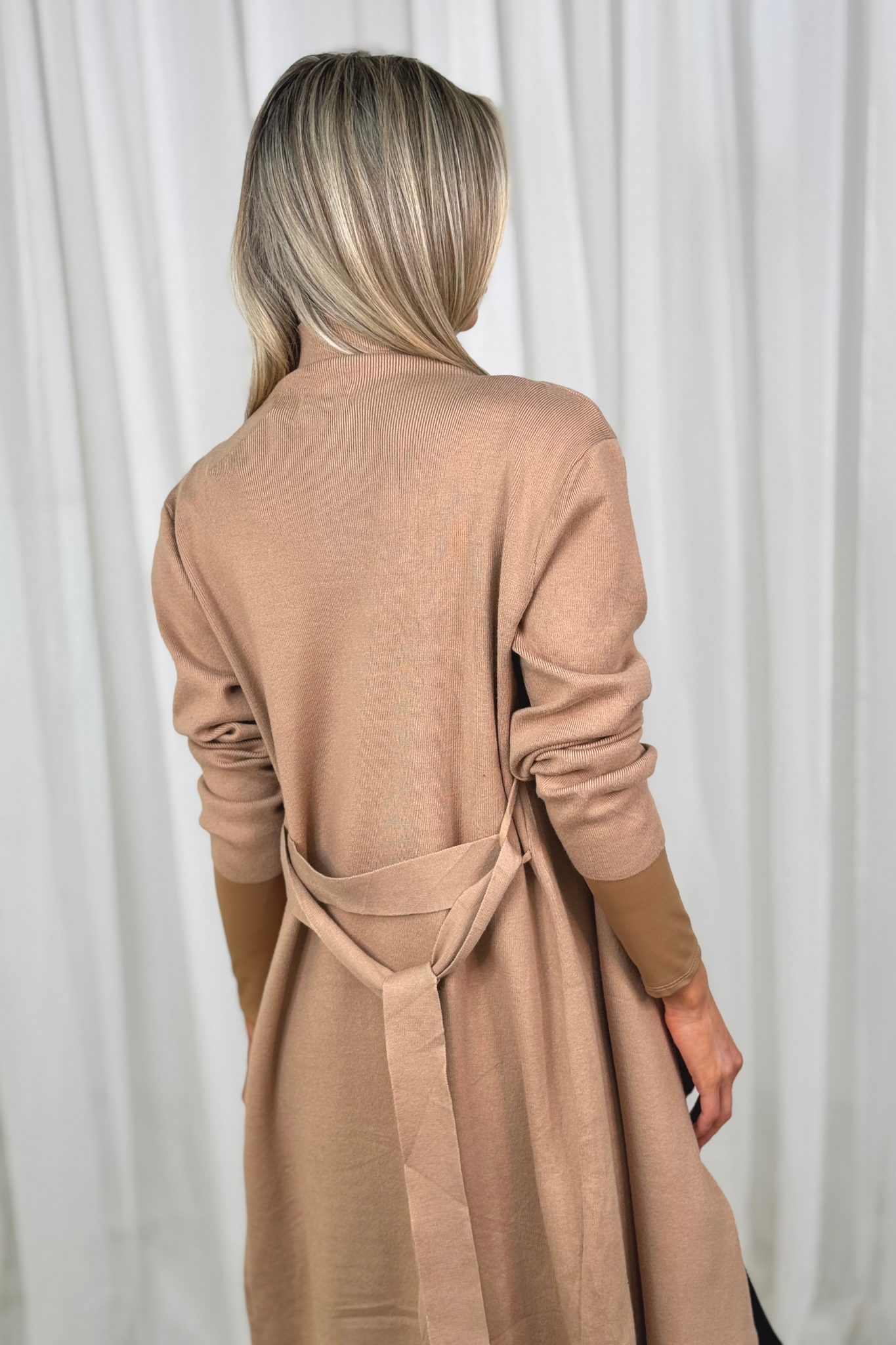 Willow Longline Jacket In Camel