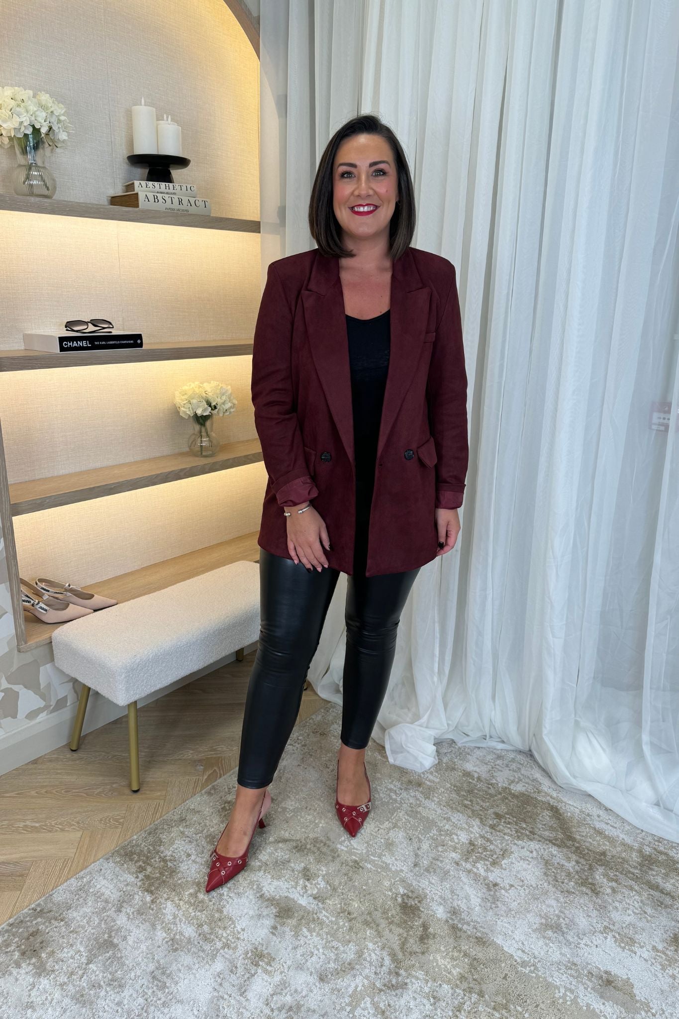 Freya Leather Look Leggings In Black OLD