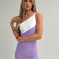 Faye One Shoulder Jumpsuit In Lilac Mix