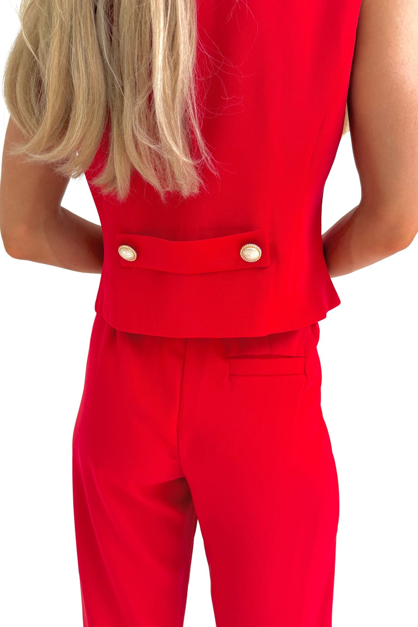 Love Laura Forever Waistcoat In Red
