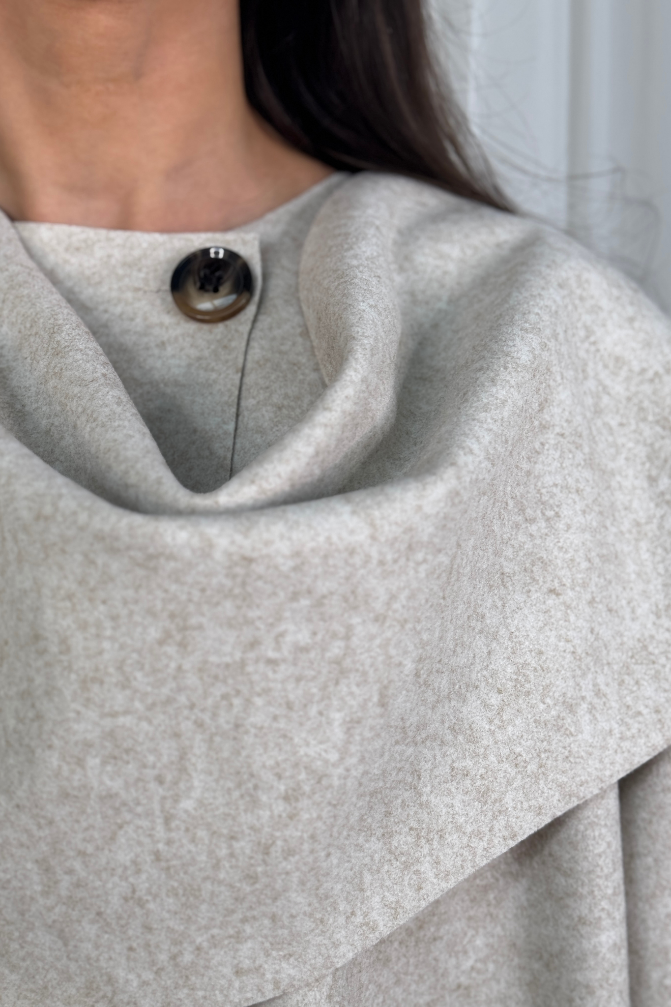 Indie Cape With Scarf In Neutral