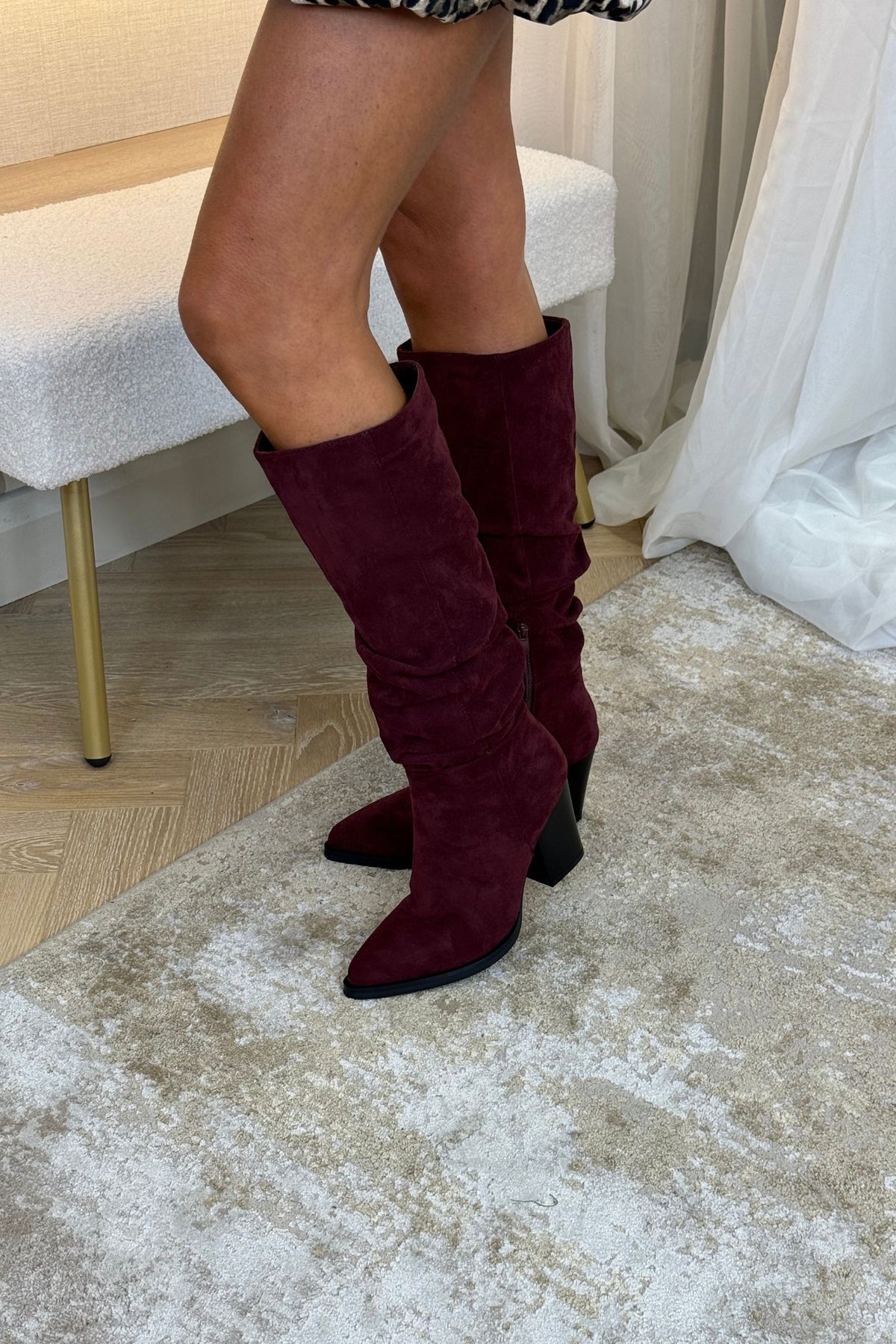 Kelly Slouch Boots In Wine