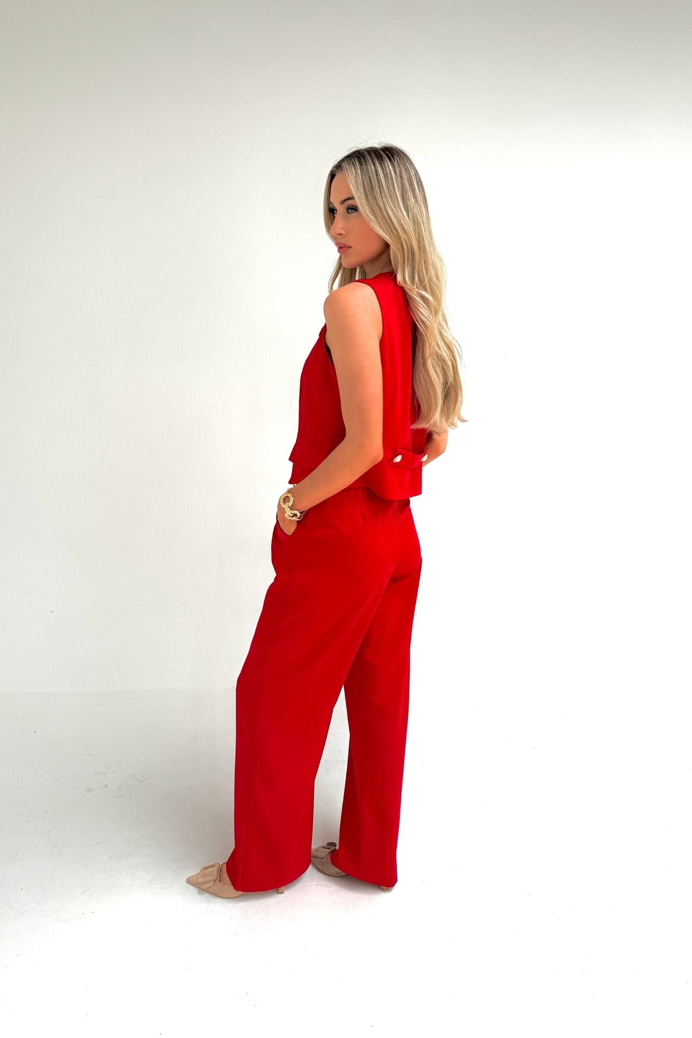 Love Laura Forever Trouser In Red