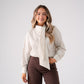 Love Laura Pinstripe Bow Blouse In Nude
