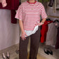 Kiera Stripe T-Shirt In Red