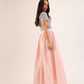 Elsa Pleated Maxi Skirt In Pink